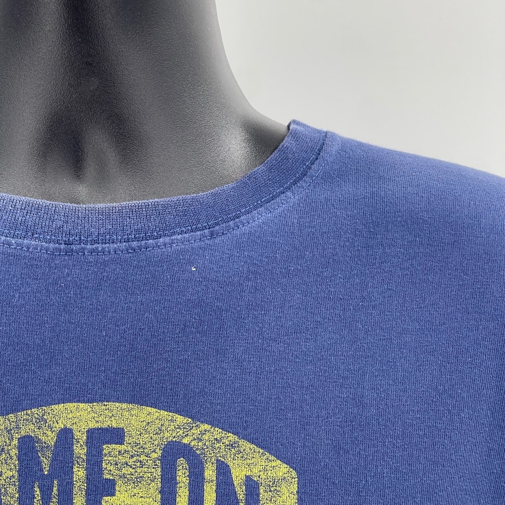 Life Is Good “Game On” Tee T-Shirt Blue Short Sleeve Crew Neck Football *READ** - Picture 6 of 8